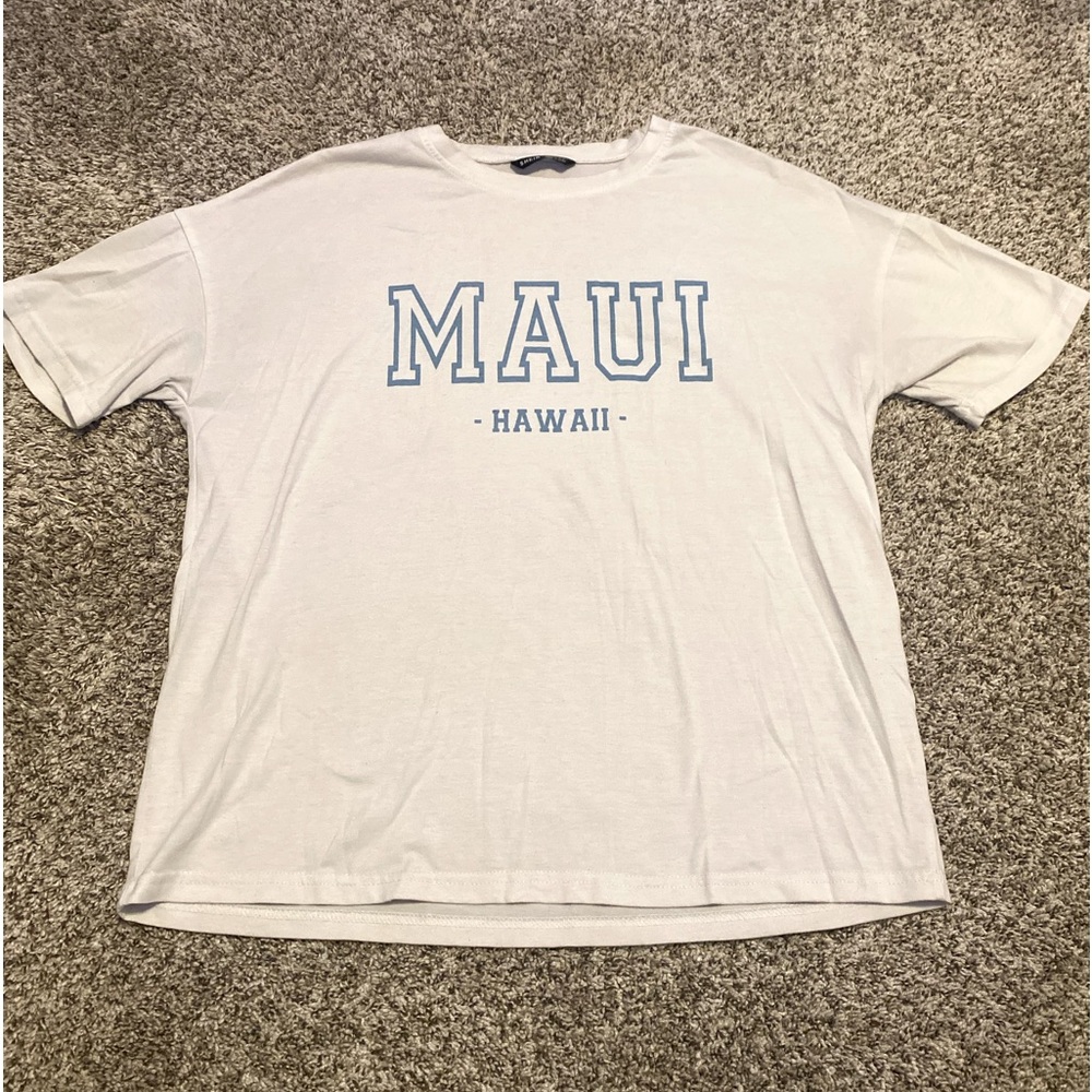 White Maui Shein Tee